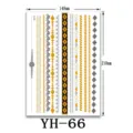 Foglio di adesivi per tatuaggi temporanei metallici con motivi geometrici 148x210mm - YH-66