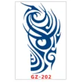 Adesivo per Tatuaggio Totem Tribale Blu Impermeabile Arte Corporea Temporanea Stile Braccio - GZ-202 / 11x18cm