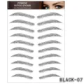 Autocollants de tatouage de sourcils noirs 6D patchs impermeables transfert 10 paires - BLACK-07