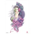 Waterproof temporary tattoo sticker featuring Japanese geisha and zombie design for half sleeve. - HB-192