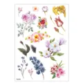 Watercolor floral temporary tattoo sticker sheet, assorted rose and magnolia designs variant. - TH-30 / 148*210MM