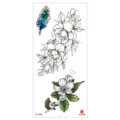 Wasserdichte temporäre Tattoo-Aufkleber Bogen mit Blumen und Federn für Body-Art. - TL-180 / 90*190mm