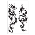 Sticker de tatouage temporaire de dragon tribal noir imperméable variante pour art corporel - TBS-8096 / 120x190mm