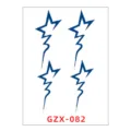 Pegatina de tatuaje de hierbas impermeable arte corporal con estrellas azules - GZX-82