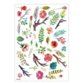 Watercolor floral and antler temporary tattoo sticker with various cute botanical designs. - TH-32 / 148*210MM