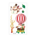 Christmas temporary tattoo sticker set, cute cartoon snowman and santa clause designs. - SS-26