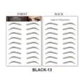 Pegatina de tatuaje de cejas impermeable 6D pegatinas de maquillaje natural de cejas - Negro 13 / Negro