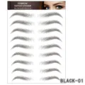 Autocollant Tatouage de Sourcils Imperméable 6D Noir 01, Faux Sourcils Naturels. - BLACK-01