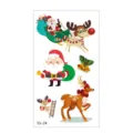 Christmas temporary tattoo stickers waterproof cute cartoon Santa reindeer body art set for kids party - SS-24