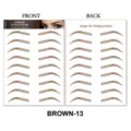 Autocollants de tatouage de sourcils imperméables 6D marron 13 faux sourcils naturels maquillage - BROWN-13