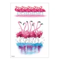 Waterproof flamingo temporary tattoo sticker for kids, colorful animal body art design sheet. - TH-115 / 148*210MM