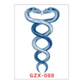 Herbal juice temporary tattoo sticker waterproof twin snakes body art design for men women - GZX-88