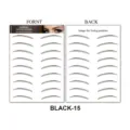 Autocollant de tatouage de sourcils 6D imperméable, variante SKU, maquillage naturel noir. - BLACK-15