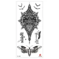 Schwarze geometrische Mandala Schmetterling temporäre Tattoos wasserdichte Körperkunst - TL-194 Muster / 90*190mm