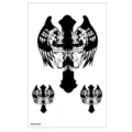 Autocollant de tatouage temporaire imperméable design de totem de croix gothique noir - TBS-8094 / 120x190mm