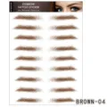 Autocollant de tatouage de sourcils imperméable 6D sourcils artificiels bruns maquillage - BROWN-04