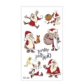 Christmas temporary tattoo waterproof cartoon Santa sticker set for kids party fun use - SS-19