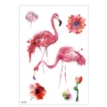Watercolor flamingo temporary tattoo stickers sheet for kids and adults waterproof body art. - TH-120 / 148*210MM