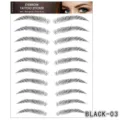 6D autocollants de tatouage de sourcils imperméables faux sourcils réalistes maquillage noir - BLACK-03