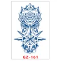 Tatuaggio temporaneo succo di frutta mandala blu bussola braccio impermeabile adesivo - GZ-161 / 11x18cm
