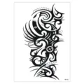 Waterproof temporary black tribal arm tattoo sticker, classic abstract body art. - HB-522 / 148*210MM
