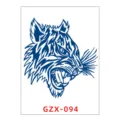 Herbal juice temporary tattoo sticker featuring a blue tiger head design, waterproof. - GZX-94