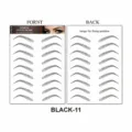 Autocollants de tatouage de sourcils imperméables 6D, faux sourcils naturels longue durée maquillage. - BLACK-11