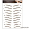 6D Stickers Tatouage Sourcils Marron Imperméable Longue Durée Faux Sourcils Naturels - BROWN-08