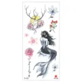 Wasserdichte temporäre Tattoo-Aufkleber mit bunten Blumen und Meerjungfrau Design Variante - Tl-222 / 90*190mm
