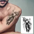 Waterproof Temporary Tattoo Sticker Winged Knight Armor Body Art Design SKU TH-572 - TH-572