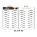 Autocollant de tatouage de sourcils imperméable 6D faux sourcils naturels outils de maquillage - BLACK-12