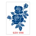 Blue rose herbal juice tattoo sticker, waterproof temporary body art transfer sticker for skin. - GZX-98