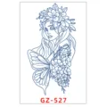Geisha flor mariposa pegatina de tatuaje temporal jugo de hierbas impermeable GZ-527 - GZ-527