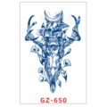 Autocollant de tatouage imperméable au jus de plante crâne gothique bois de cerf lune - GZ-650
