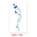 Semi-permanent waterproof juice tattoo sticker with floral and English quote design for collarbone. - GZS-128