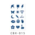 Herbal semi-permanent tattoo sticker CBX-015 cute blue small patterns waterproof long-lasting - CBX-015
