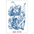 Adesivo tatuaggio temporaneo impermeabile al succo di frutta con il dio cinese Zhong Kui. - GZ-510