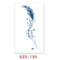 Semi-permanent waterproof juice tattoo sticker feather letter design for wrist collarbone - GZS-130
