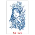 Adesivo per tatuaggio temporaneo impermeabile al succo di erbe con geisha, serpente e fiori. - GZ-526