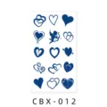 Blue heart cupid temporary tattoo sticker sheet waterproof long-lasting cute body art variant - CBX-012