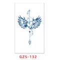 Juice semi-permanent tattoo sticker waterproof angel heart wing design for body art - GZS-132