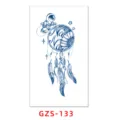 Semi-permanent waterproof juice tattoo sticker variant with astronaut dreamcatcher design. - GZS-133