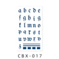 Semi-permanent herbal tattoo sticker Gothic alphabet letters waterproof body art design - CBX-017