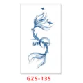 Semi-permanent juice tattoo sticker waterproof body art fish design for wrist and clavicle. - GZS-135