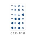 Waterproof semi-permanent English letters and heart herbal tattoo sticker sheet for body art. - CBX-018