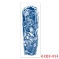 Herbal full arm temporary tattoo sticker, blue waterproof semi-permanent body art design. - GZQB-54