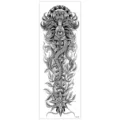 Autocollant de tatouage temporaire étanche bras complet style gothique noir et blanc. - TQB-308 / 170*480mm