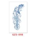 Autoadesivo tatuaggio temporaneo succo di erbe ala scrittura corsiva design per body art - GZS-098