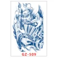 Adesivo per tatuaggio temporaneo impermeabile al succo vegetale design cinese blu - GZ-509