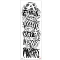 Full arm temporary tattoo sticker, black gothic graffiti body art design for men women. - TQB-339 / 170*480mm